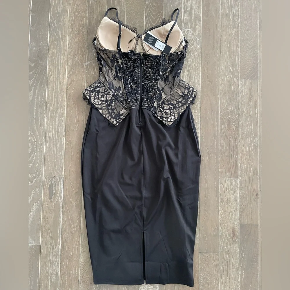 NWT Fashion Nova Bella Lace Corset Midi Dress - Picture 5 of 5